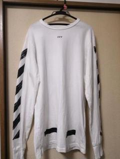 off-white Brushed Diagonal 長袖 プリントTシャツ