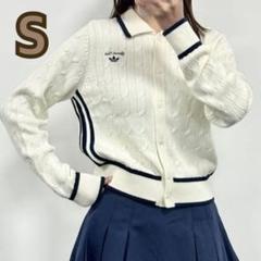 新品 日本未発売】adidas レトロ ニット カーディガン - メルカリ