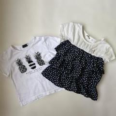Noël aime BeBe フリルドットトップス　プリント　ラメ　tシャツ