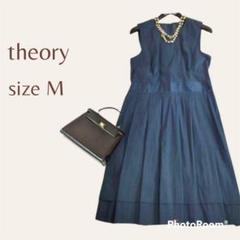 theoryセオリー／プリーツワンピース　Aライン ティアード ノースリーブ