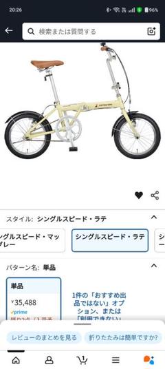 キャプテンスタッグ　折りたたみ自転車 シングルスピード　現状引き渡し キャプテンスタッグ 折りたたみ自転車 シングルスピード 現状