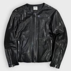 ミルキー様 フェリックス ライダースジャケット レザー ノーカラー ブラック ミルキー様 フェリックス ライダースジャケット レザー ノー