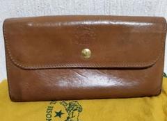 美品　イルビゾンテ　IL BISONTE　長財布　キャメル　ヌメ