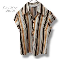 【コサデベール】Cosa de Ver✨良品✨ストライプ 半袖シャツ 9R