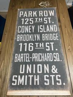 希少レア　英　ヴィンテージ　バスロールサイン　インダストリアル　アンティーク RARE】ENGLAND antique BUS ROLL SIGN 1975's イギリス