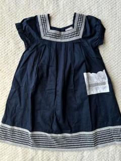 CYRILLUSシリリュス 刺繍が綺麗なネイビーワンピース