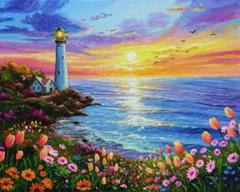 【海辺のヒマワリ】アクリル画 F3 風景画 絵画 原画 花の絵 Amazon.co.jp: 花の絵 風景画 アクリル画 原画「エメラルド