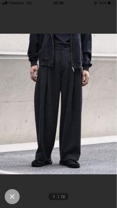 非売品　WYM FAUX WOOL CURVY COMFORT PANTS WYM LIDNM（ウィム バイ リドム）の「FAUX WOOL CURVY COMFORT