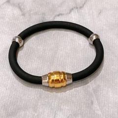 ★ 静電気 除去 ブレスレット バングル 静電気防止グッズ ブラック 18cm