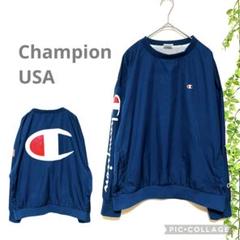 【Champion チャンピオン】長袖　ピステ　ウインドブレーカー　ビッグ　ロゴ