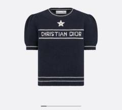 Christian Dior ネイビー ニット 半袖 Christian Dior ニット 半袖 ネイビー