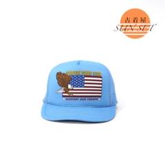 90s ビンテージ メッシュ キャップ プリント ミリタリー 星条旗 アメリカ