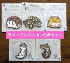 爬虫類＆両生類 1番くじ H賞 ラバーコレクション 5点 セット