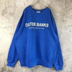 Y2821古着　トレーナー　スウェット　青　90s Y2K