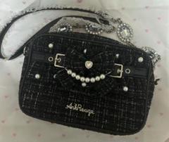 Ank Rouge アンクルージュ ツイードフリルBag ブラック