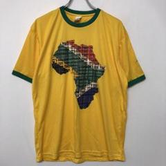 00’s Y2K ブロークコア 古着 アフリカ ラスタカラー リンガーTシャツ