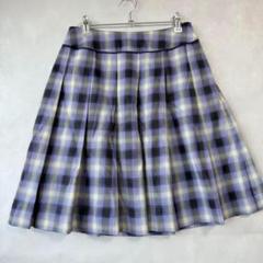 美品☆ミッシェルクラン チェックスカート プリーツスカート 40/L ミニスカ
