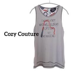 Cozy Couture ノースリーブトップス タンクトップ グレー おしゃれ