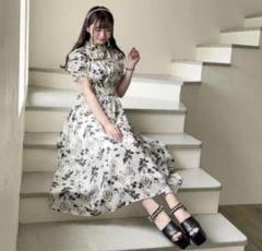 evelyn バストカット花柄OP ワンピース F 大花アイボリー evelyn バストカット花柄OP ワンピース F 大花アイボリー タグ