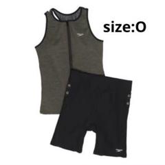 【未使用品】スピード　speedo セパレート水着　ブラック　グレー　Mサイズ speedo Mサイズ スピード 半袖セパレート水着 レディース