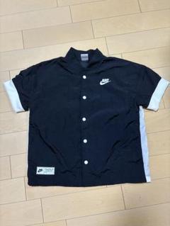 Nike ボタンアップナイロンシャツ ジュニアL 黒