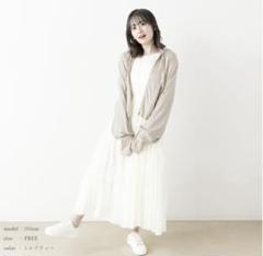 シロノサクラ UVカットパーカー ホワイト シルバー フリー 公式】UVカットパーカー｜ 夏雪草 ｜ シロノサクラ