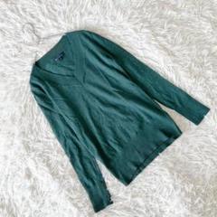 《GAP》 (XS) イタリアンメリノウールニットソー メランジ シンプル 薄手