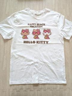 ハローキティ Tシャツ Lサイズ ホワイト 日焼けキティ 沖縄