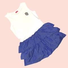 シスタージェニー キラキラ ロゴワッペンノースリーブ ワンピース フリル 160