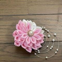 ハンドメイド　つまみ細工　ヘアクリップ