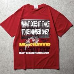 JERZEES 00s 半袖Tシャツ　ストリートボール　メッセージ　赤　レッドS