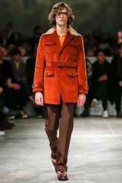 超希少 美品 PRADA 2013aw チェスターコート ベロア 切替 チェック