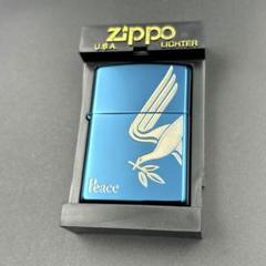 極美品　peace ピース ブルーチタン Zippo 限定品　高級　かっこいい 極美品 peace ピース ブルーチタン Zippo 限定品 高級 かっこいい