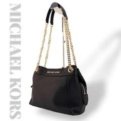極美品 マイケルコース ショルダーバッグ ブラック レザーゴールドチェーン432 MICHAEL KORS - 極美品 マイケルコース ショルダーバッグ
