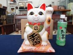布団付♪新品！高さ26cm♪国産 常滑焼 招き猫 商売繁盛 貯金箱/黒、特大あり m75500081637_1.jpg?1753858660
