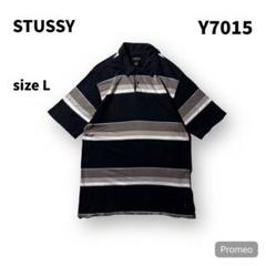 【即購入OK】stussy 半袖ポロシャツ　サイズL ブラック