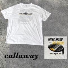 キャロウェイ　ローグ　プリント　半袖　白　Tシャツ　ゴルフ　サイズXXL