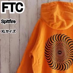【FTC】エフティーシー スピットファイア コラボ サークル柄 パーカー XL橙