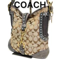 ✨良品 希少✨COACH コーチ キャンバス×レザー ワンショルダーバッグ