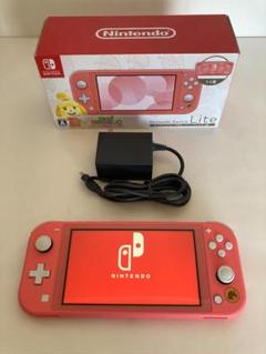 Nintendo Switch Lite コーラルピンク 充電器・あつ森付き Nintendo Switch Lite コーラルピンク 充電器付
