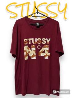 STUSSY/Tシャツ/ロゴ迷彩柄プリント