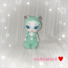 カプセルドールねこ　ミントロンパース+ミントねこみみ帽子