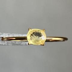 【限定再販】ベーネベーネ18金オイルインクオーツｘイエローサファイア18号リング 限定再販】ベーネベーネ18金オイルインクオーツxイエロー