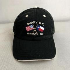 【US買付】キャップ　6パネルキャップ　SHARY G.C. ブラック　黒　白