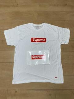 ボックスロゴステッカー Supreme ヘインズ白