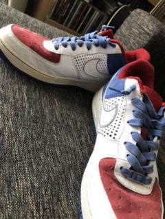 NIKE AIR FORCE 白 赤 青 28.0