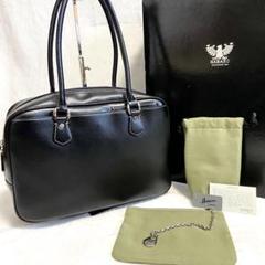 美品✨ ハマノ 濱野皮革工藝 エヴィ セレブボストン ボストンバッグ レザー 黒