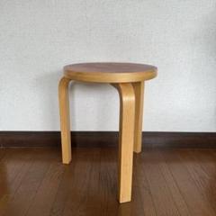 アアルト スツール ビンテージ レッドリノリウム 北欧 フィンランド 椅子 古物