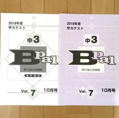 書き込みなし未使用✴学力テスト 中3 育伸社 2019年度 10月号