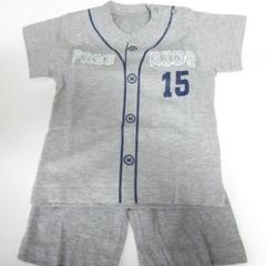 新品 未使用 子供 パジャマ 半袖シャツ＋半ズボン グレー 夏 男の子 80cm